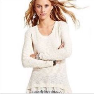 American Rag Cream Frill Sweater